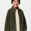 Chaqueta infantil de felpa de hilo mullido con cremallera completa Chaqueta infantil de felpa de hilo mullido con cremallera completa