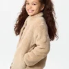 Chaqueta infantil de felpa de hilo mullido con cremallera completa Chaqueta infantil de felpa de hilo mullido con cremallera completa