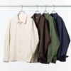 Chaqueta tipo camisa unisex de algodón y lino Chaqueta tipo camisa unisex de algodón y lino