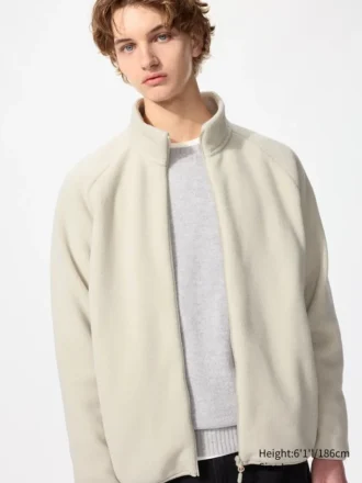 Chaqueta unisex de felpa con cremallera completa