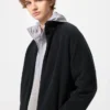 Chaqueta unisex de felpa con cremallera completa