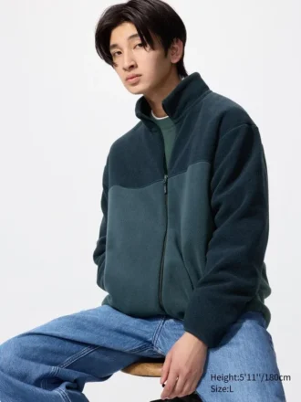 Chaqueta unisex de forro polar con cremallera completa | Color Block