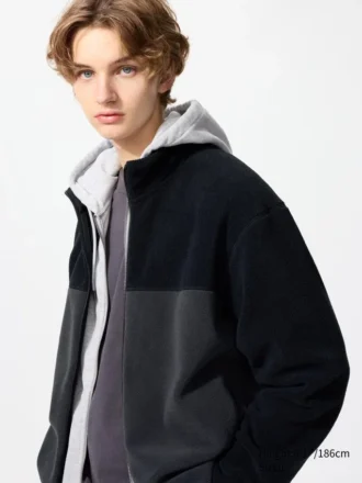 Chaqueta unisex de forro polar con cremallera completa | Color Block Chaqueta unisex de forro polar con cremallera completa | Color Block