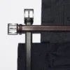 Cinturón cosido de cuero italiano para hombre Cinturón cosido de cuero italiano para hombre