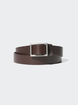 Cinturón de cuero italiano con hebilla deslizante para hombre