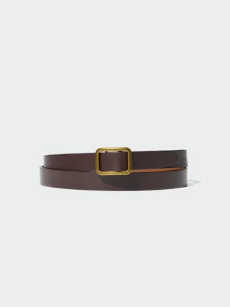 Cinturón estrecho reversible sin agujeros para mujer