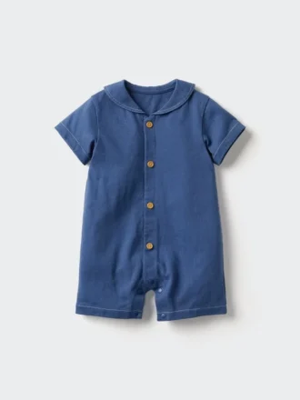 Conjunto de una pieza con pantalones cortos de manga corta para bebé