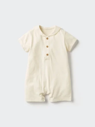 Conjunto de una pieza con pantalones cortos de manga corta para bebé
