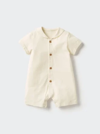 Conjunto de una pieza con pantalones cortos de manga corta para bebé