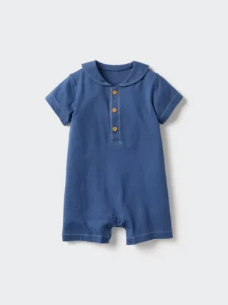 Conjunto de una pieza con pantalones cortos de manga corta para bebé