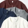 Cárdigan con bordes festoneados para mujer Cárdigan con bordes festoneados para mujer