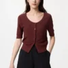 Cárdigan de encaje transparente para mujer | Mangas cortas Cárdigan de encaje transparente para mujer | Mangas cortas