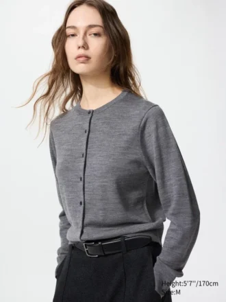 Cárdigan de merino para mujer