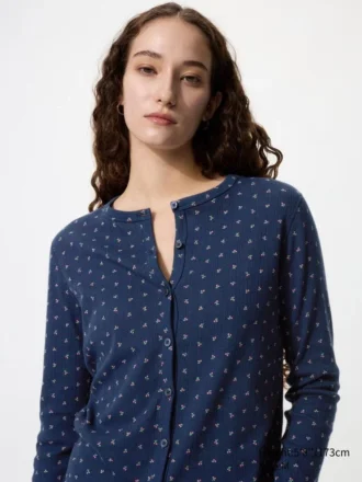 Cárdigan de punto calado para mujer | Estampado