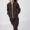 Cárdigan lavable con cremallera completa y tejido de canalé Milano para mujer Cárdigan lavable con cremallera completa y tejido de canalé Milano para mujer