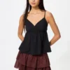 Falda con fruncidos y volantes para mujer Falda con fruncidos y volantes para mujer