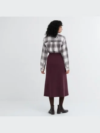 Falda de punto 3D Knit para mujer con Souffle Yarn