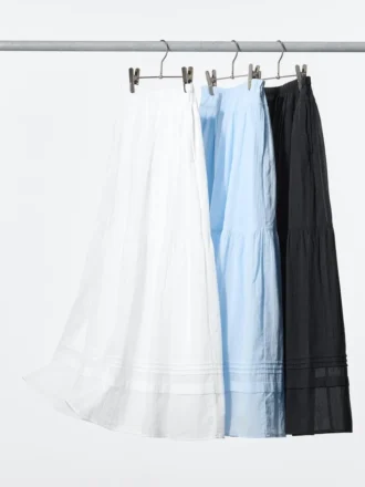 Falda maxi con volantes para mujer