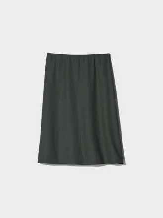 Falda midi de mezcla de lino para mujer | Pantalones cortos