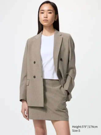 Falda pantalón a cuadros para mujer