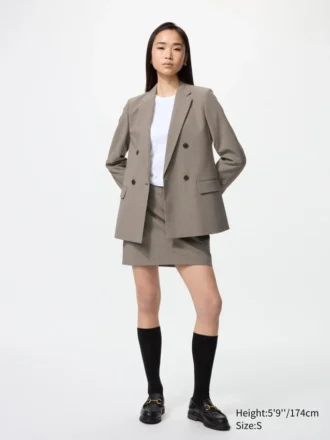 Falda pantalón a cuadros para mujer