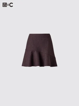 Falda pantalón acampanada para mujer | A cuadros