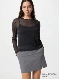 Falda pantalón con abertura para mujer