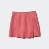 Falda pantalón de mezcla de lino para mujer Falda pantalón de mezcla de lino para mujer