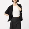 Falda pantalón de mezcla de lino para mujer Falda pantalón de mezcla de lino para mujer