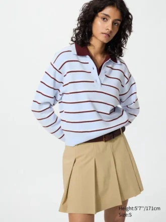 Falda pantalón plisada para mujer