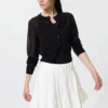 Falda voluminosa de seersucker para mujer Falda voluminosa de seersucker para mujer