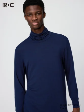 Jerséis de cuello vuelto HEATTECH Extra Warm para hombre, mezcla de cachemira Jerséis de cuello vuelto HEATTECH Extra Warm para hombre, mezcla de cachemira