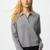 Jerséis de polos de algodón liso para mujer Jerséis de polos de algodón liso para mujer