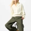 Jerséis de polos holgados de algodón suave para mujer Jerséis de polos holgados de algodón suave para mujer