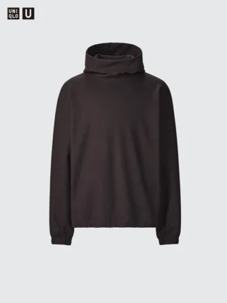 Jerséu con capucha de jersey cepillado para hombre