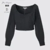 Jerséu de manga larga con volumen 3D Knit para mujer Jerséu de manga larga con volumen 3D Knit para mujer