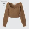 Jerséu de manga larga con volumen 3D Knit para mujer Jerséu de manga larga con volumen 3D Knit para mujer
