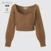 Jerséu de manga larga con volumen 3D Knit para mujer Jerséu de manga larga con volumen 3D Knit para mujer