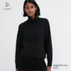 Jerséu de manga larga de punto 3D Knit con Souffle Yarn para mujer Jerséu de manga larga de punto 3D Knit con Souffle Yarn para mujer