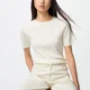 Jerséu de merino 3D Knit para mujer | Mangas cortas Jerséu de merino 3D Knit para mujer | Mangas cortas
