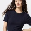 Jerséu de merino 3D Knit para mujer | Mangas cortas Jerséu de merino 3D Knit para mujer | Mangas cortas