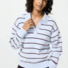 Jerséu polo de algodón liso para mujer | A rayas Jerséu polo de algodón liso para mujer | A rayas