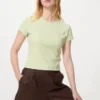 Mini camiseta de mujer con canalé Mini camiseta de mujer con canalé