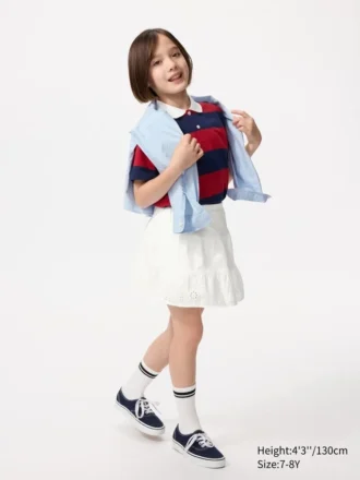 Mini faldas pantalón de jersey para niña | Bordado