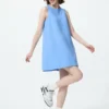 Minivestido de mezcla de lino para mujer Minivestido de mezcla de lino para mujer