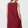 Minivestido de mezcla de lino para mujer Minivestido de mezcla de lino para mujer