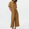 Mono de mezcla de lino para mujer Mono de mezcla de lino para mujer