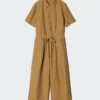 Mono de mezcla de lino para mujer Mono de mezcla de lino para mujer