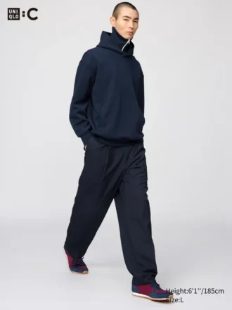 Pantalones anchos acampanados con pliegues unisex