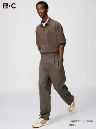 Pantalones anchos acampanados con pliegues unisex
